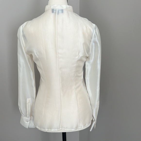 🇮🇹ARMANI Dress Up women’s Blouse long sleeve Size 6 - Picture 8 of 17